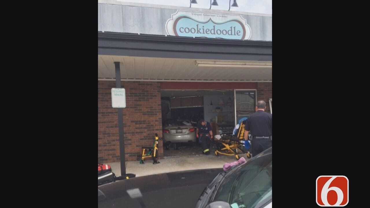 Lori Fullbright: Four People Hurt When Car Crashes Into Jenks Cookie Store