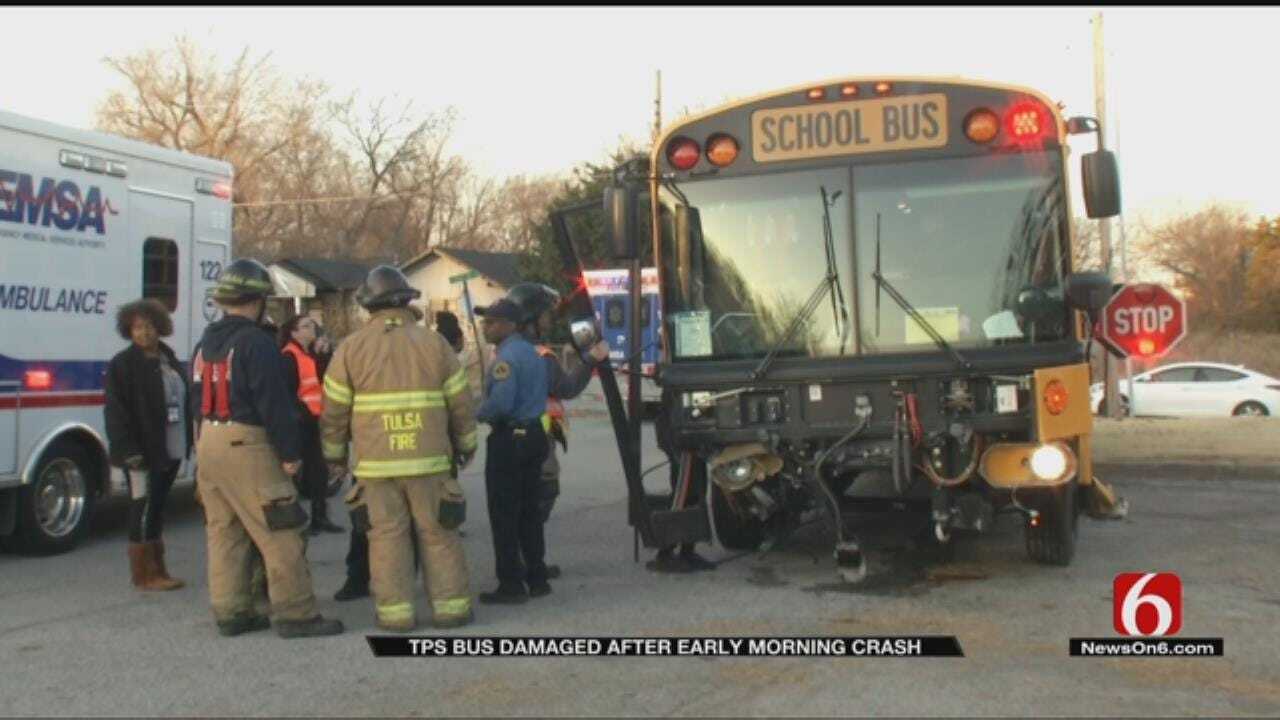 TPS Bus Hits Car At Tulsa Intersection, Police Say