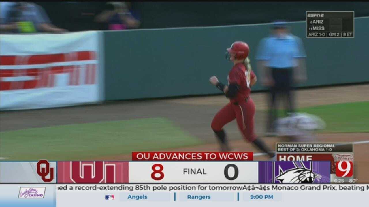 Sooners Bounce Northwestern 8-0 To Earn Spot In 4th-Straight WCWS