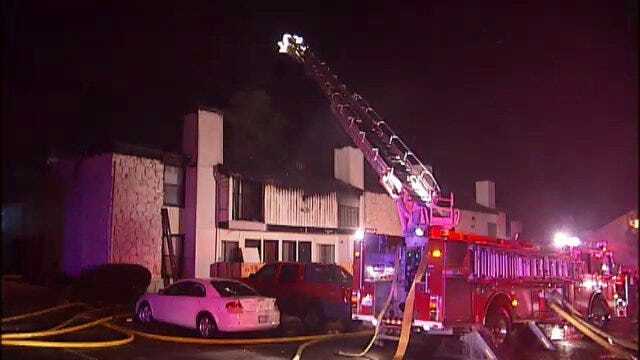WEB EXTRA: Video From Scene Of Tulsa Apartment Fire Early Monday
