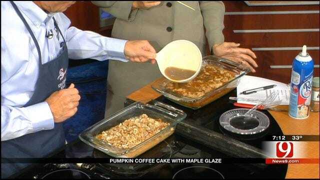 Made In Oklahoma: Pumpkin Coffee Cake with Maple Glaze