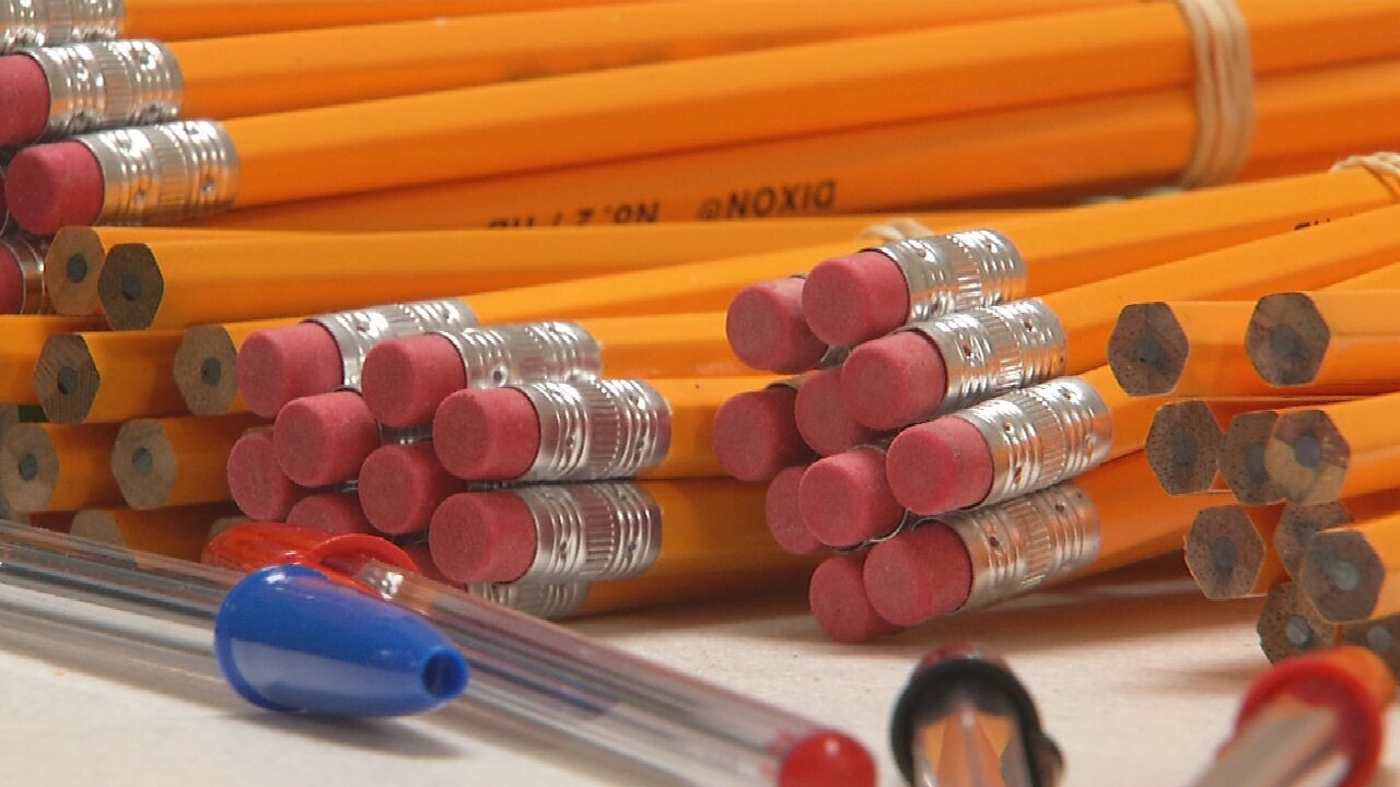 Hamilton Elementary In Tulsa Offering Backpacks Of School Supplies For Students