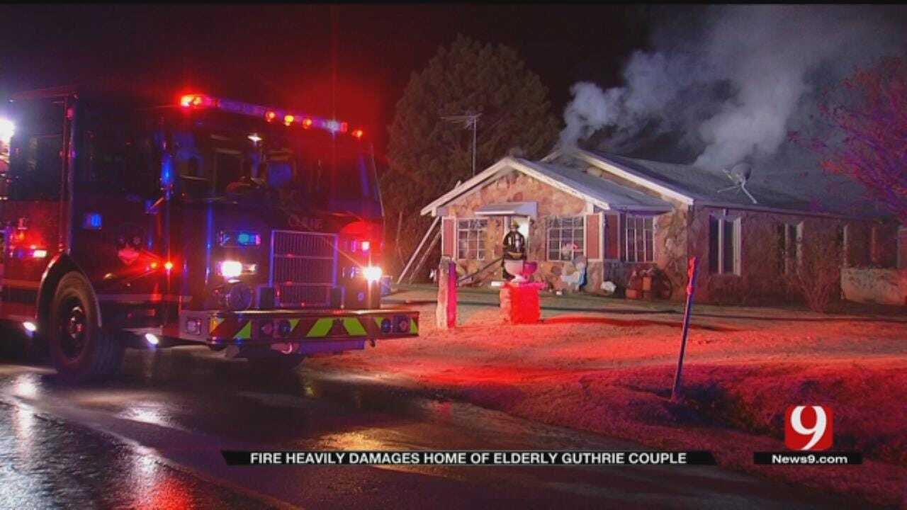 Fire Heavily Damages Home Of Elderly Guthrie Couple