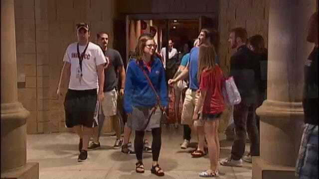 WEB EXTRA: Avenger Movie Fans Leaving The Movie Premiere In Tulsa