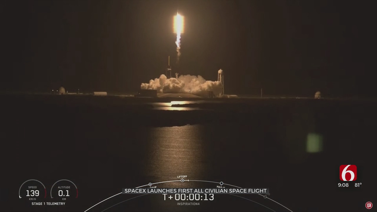 SpaceX Launches All-Civilian Crew On Inspiration4 Mission