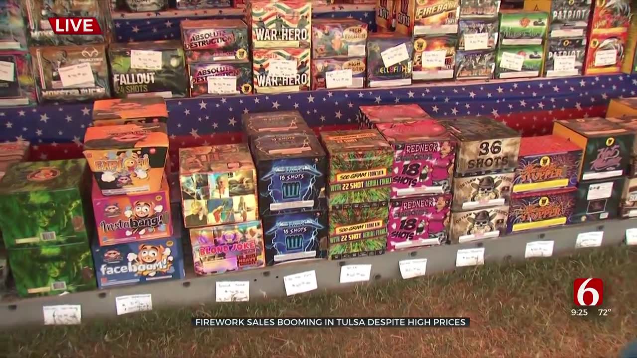 Firework Sales Booming In Tulsa Despite High Prices