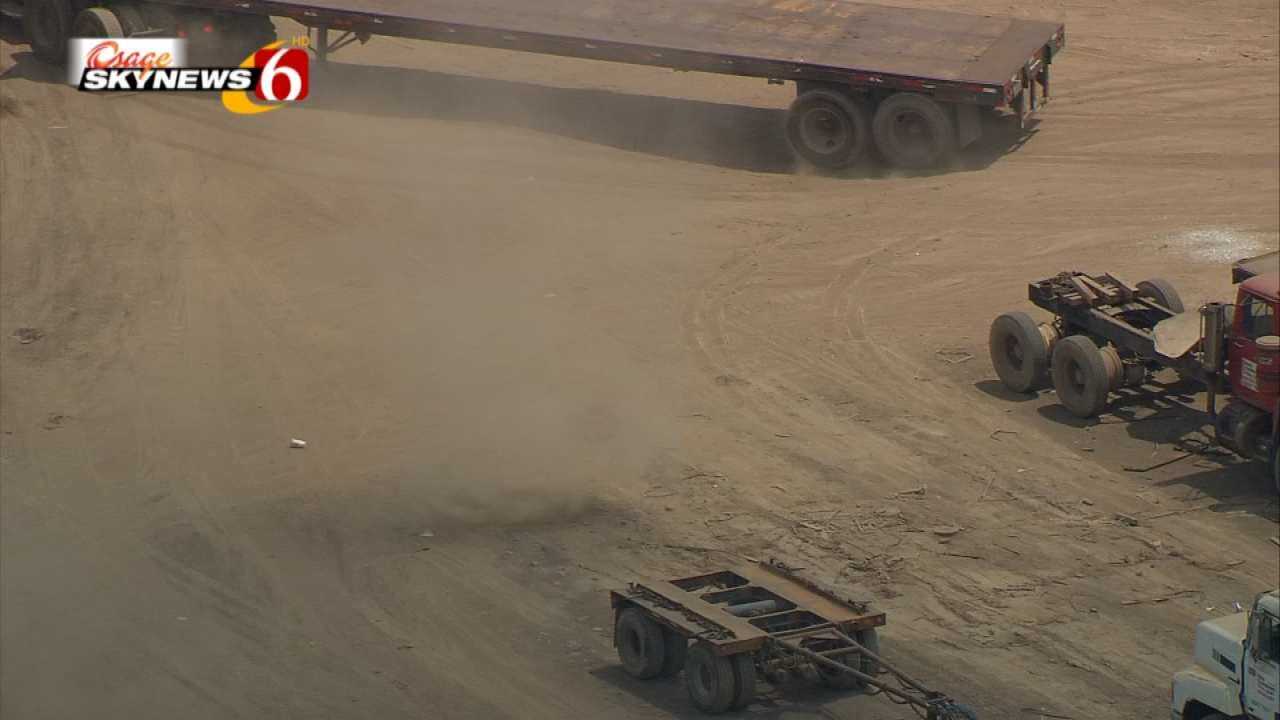 Tulsa Dust Devil Caught On Video By Osage SkyNews 6 HD