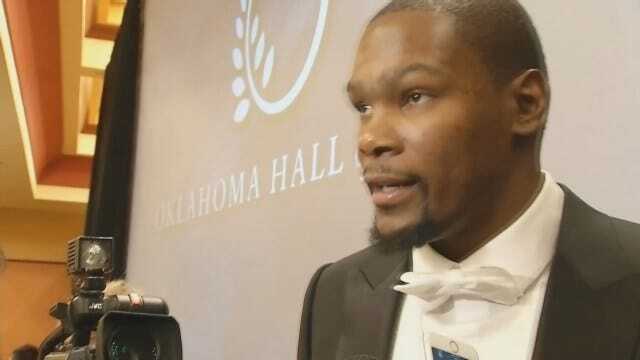 Kevin Durant Talks Before Oklahoma Hall Of Fame Induction