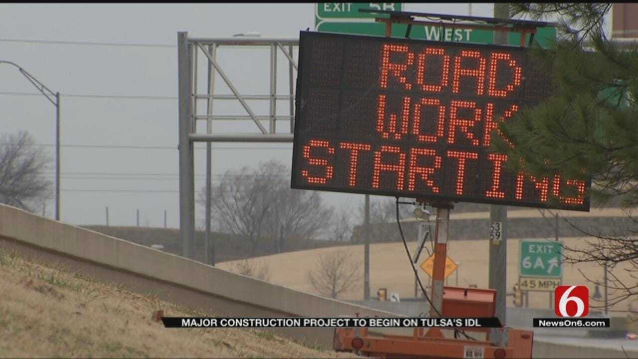Several Lanes To Close As IDL Construction Project Begins In Tulsa