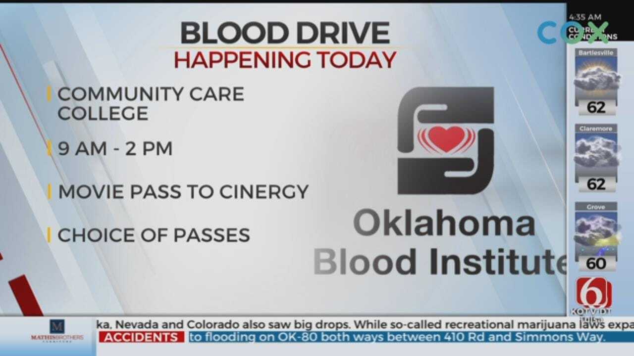 Oklahoma Blood Institute & Community Care College Hold Blood Drive