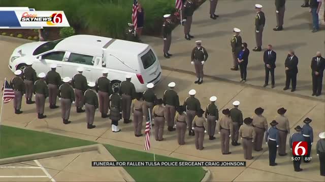 Community Pays Respects At Funeral For Fallen Tulsa Police Sergeant