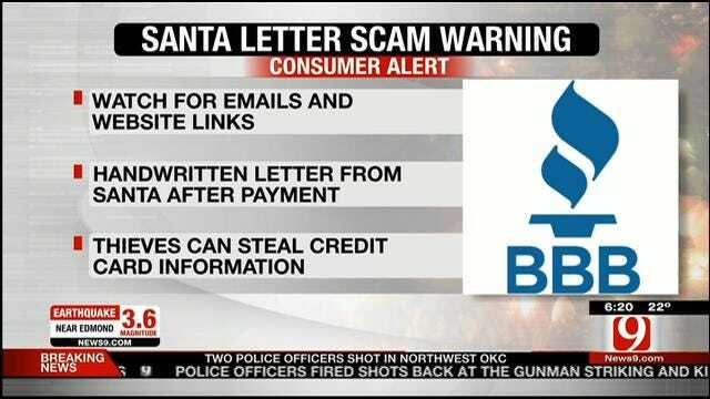 BBB Warns Of 'Letter From Santa' Scams