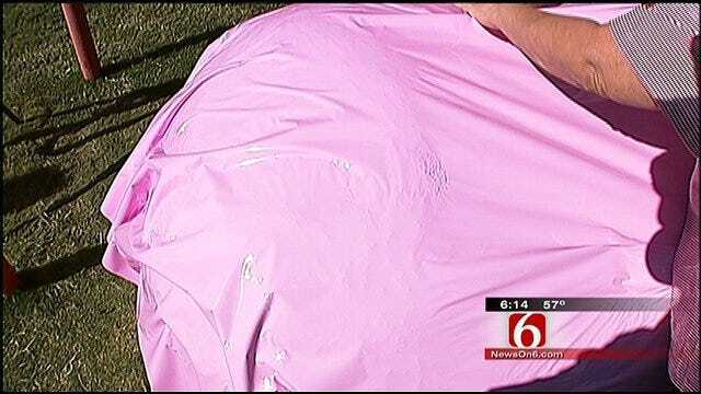 Tulsa's Driller Man Goes Pink For Breast Cancer