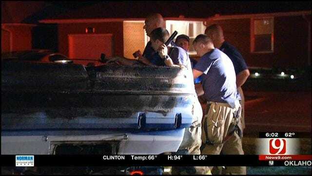 Boat Catches On Fire At SW OKC Apartment Complex