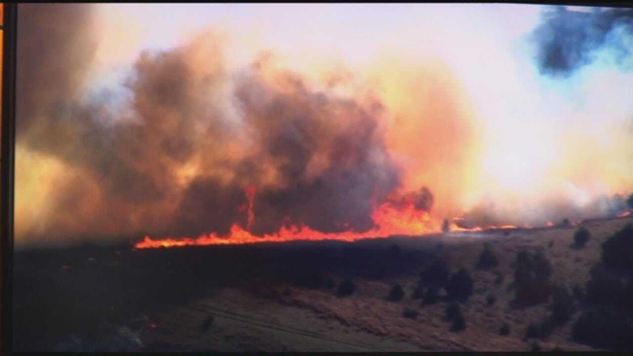 Oklahoma Wildfires Destroy Dozens Of Homes In Dewey County