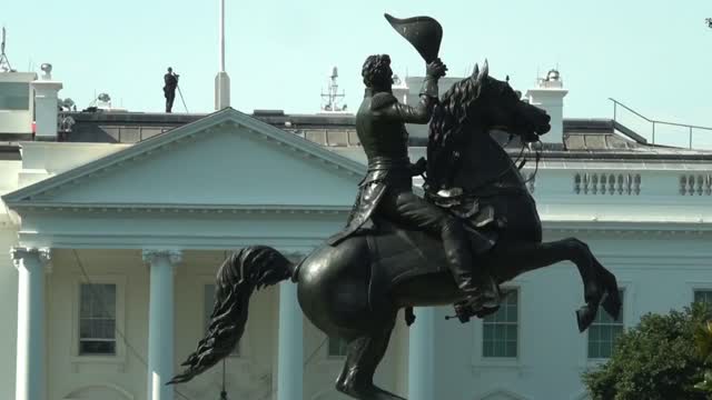 Protesters Attempt To Topple Andrew Jackson Statue Near The White House