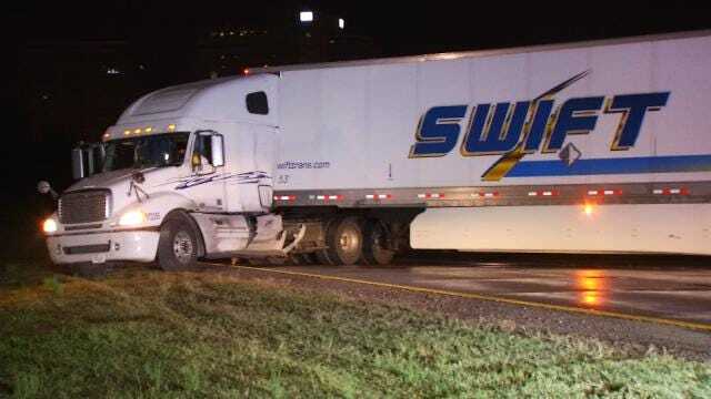 WEB EXTRA: Video Of Downtown Tulsa Jack-Knifed Semi