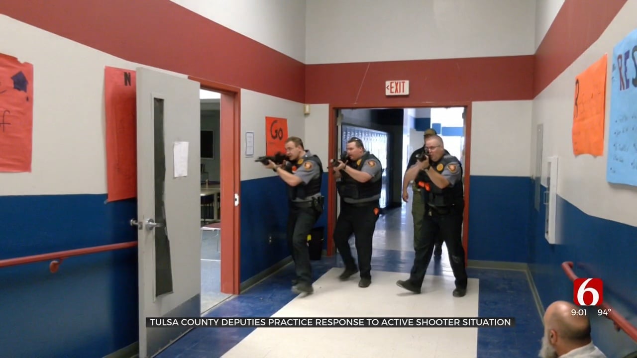 Tulsa County Deputies Practice Response To Active Shooter Situation