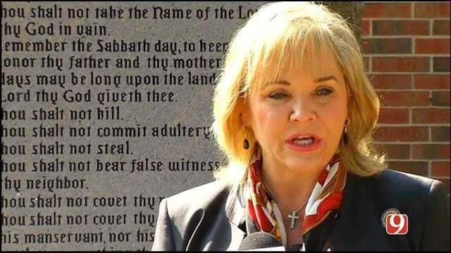 WEB EXTRA: Fallin Speaks About Removal Of Ten Commandments From State Capitol