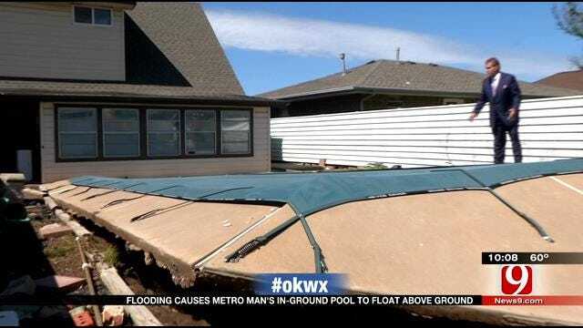 Flooding Causes Metro Man's Pool To Pop Up Out Of The Ground