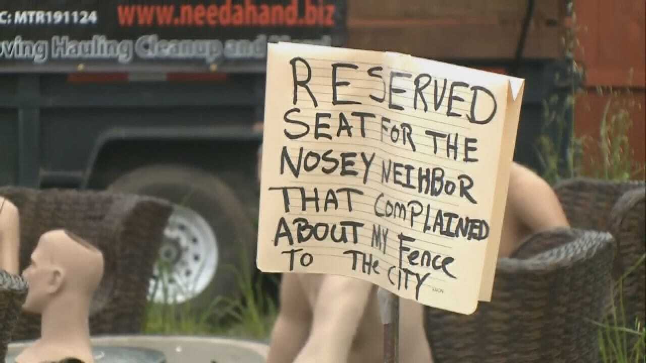 Man Uses Nude Mannequins To Send Message To 'Nosey' Neighbor