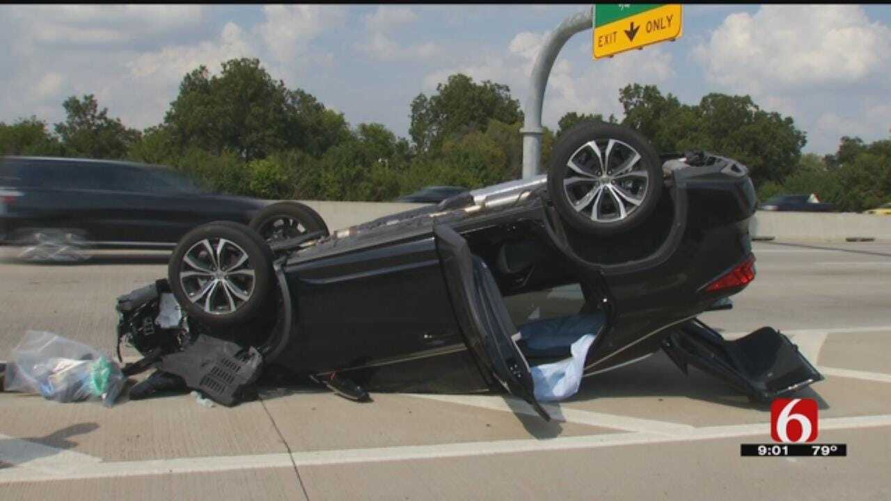 Rollover Wreck On 244 Lands Two In The Hospital