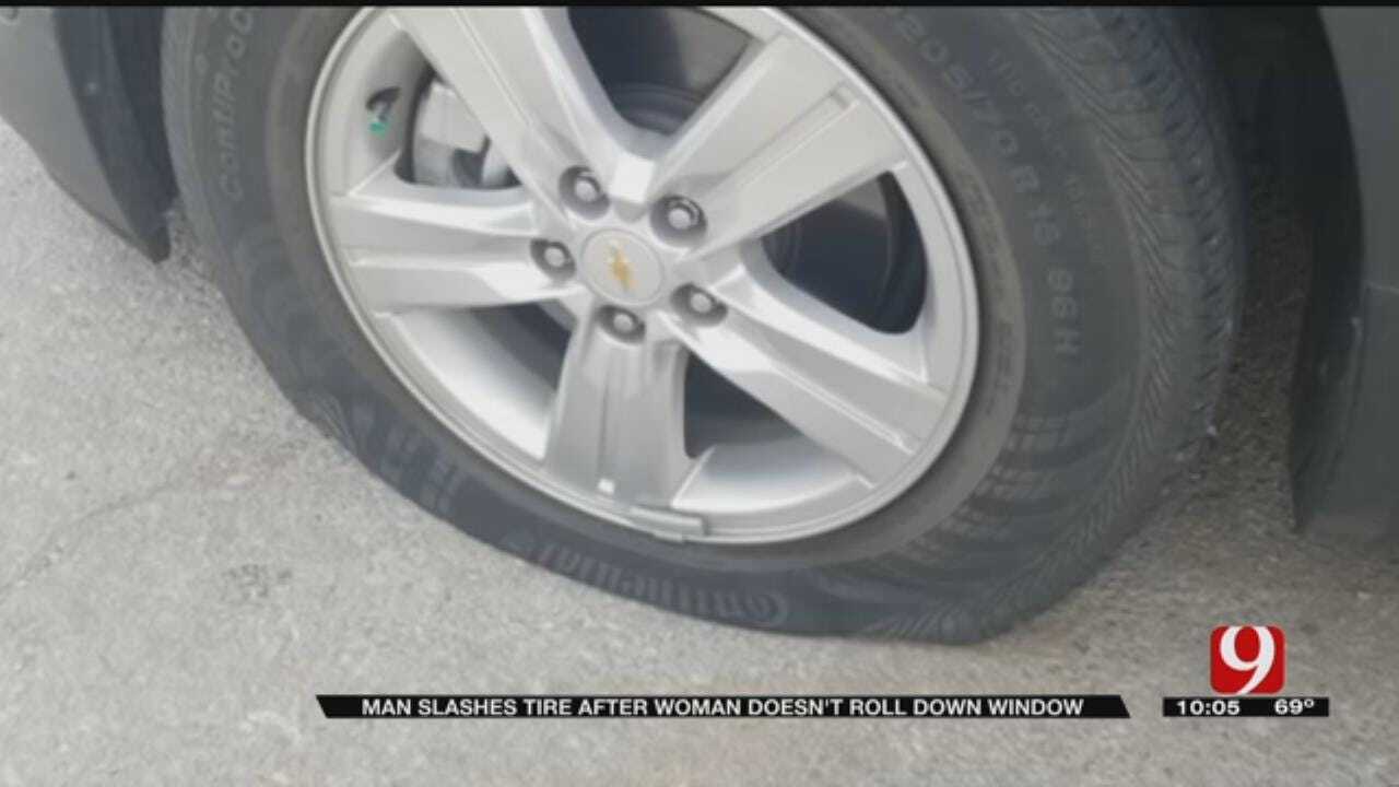Metro Woman Says Stranger Slashed Her Tire