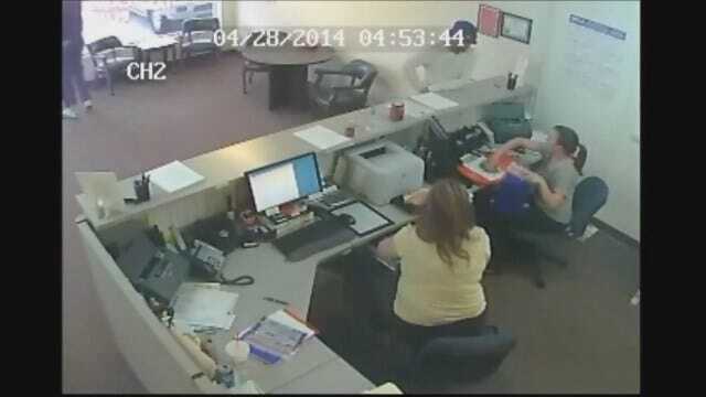 WEB EXTRA: Surveillance Video Of NW OKC Business Robbery