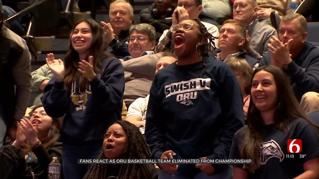 Loyal Fans Cheer On ORU From Mabee Center Watch Party