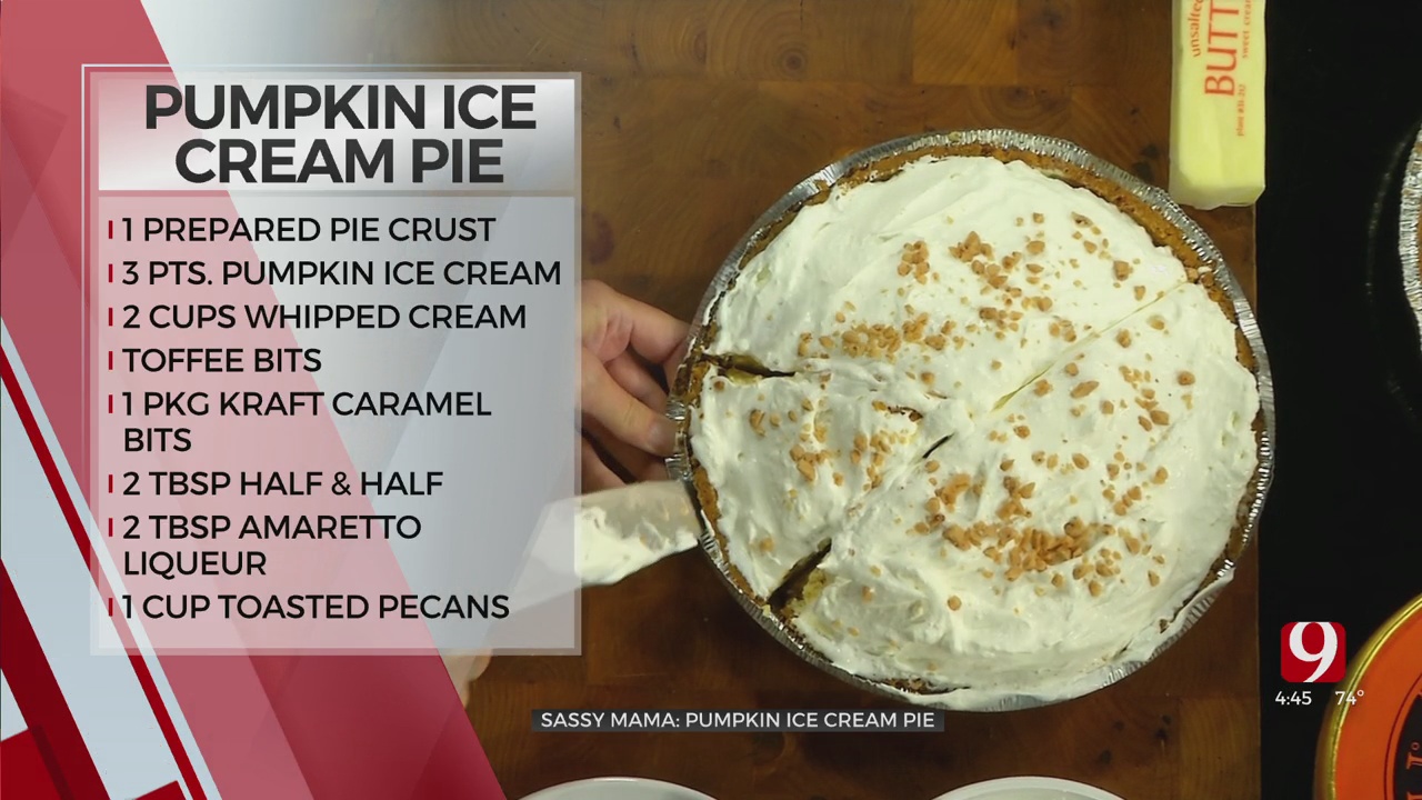 Sassy Mama: Ice Cream Pie With Caramel Pecan Sauce