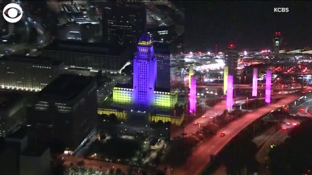 WATCH: CA Landmarks Lit In Purple, Gold After NBA Championship Win