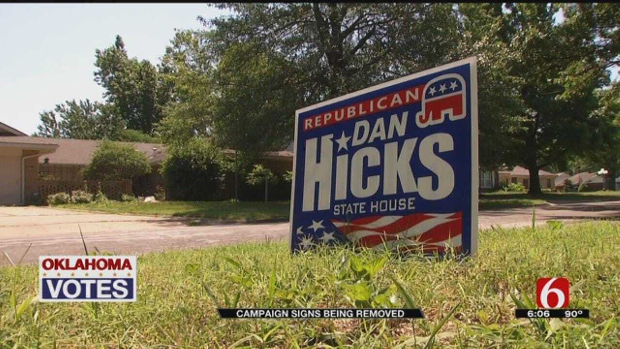 Tulsans Trained By City To Pick Up Campaign Signs