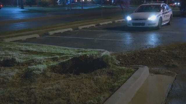 WEB EXTRA: Tulsa Drive Takes Out Water Hydrant