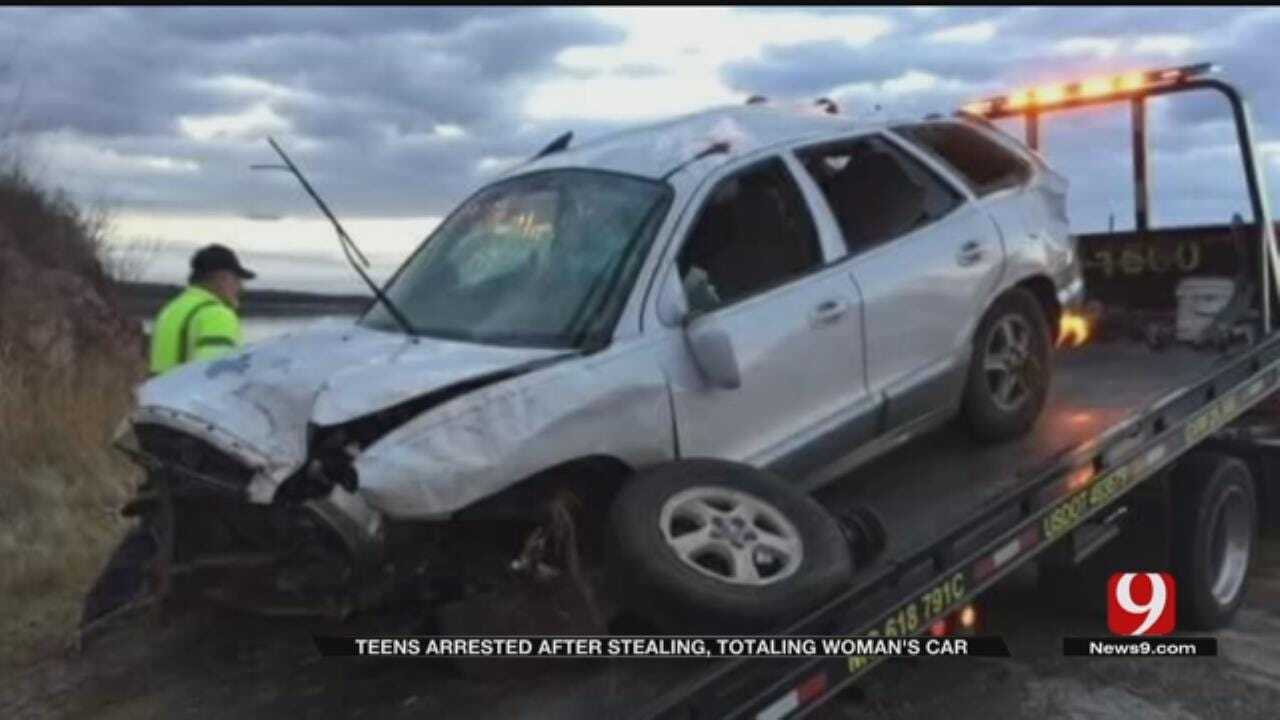 Two Teens Arrested, Accused Of Stealing, Wrecking Car