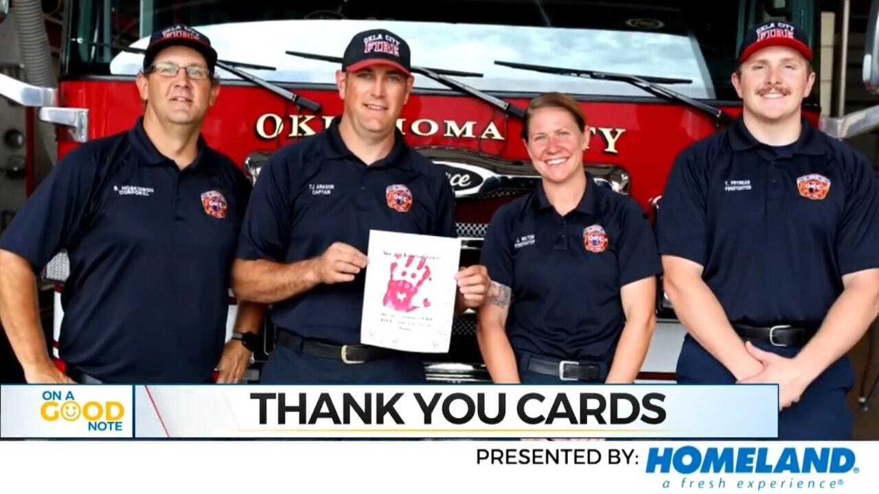 On A Good Note: OCFD Gets 'Thank You' Cards From Michigan First-Graders
