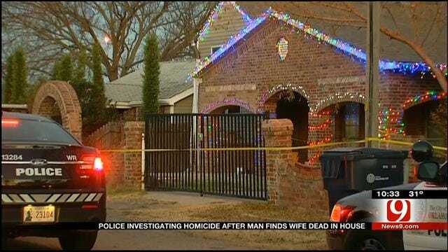 Homicide Detectives Investigating After OKC Man Finds Wife Dead Inside Home