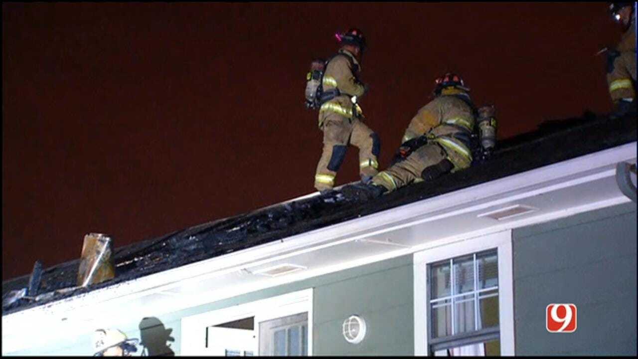 WEB EXTRA: Crews Work To Get A Handle On Apartment Fire