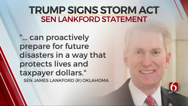 New Law Co-Sponsored By Lankford Will Help Communities Reduce Impact Of Natural Disasters