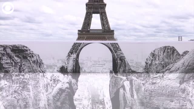 Watch: Art Installation Creates Illusion Of Cliffs Below Eiffel Tower