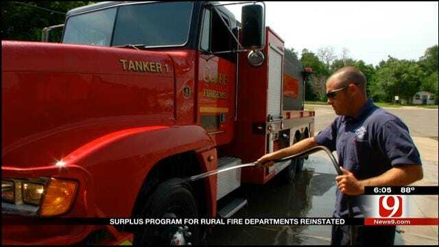 Surplus Program For Rural Fire Departments Reinstated