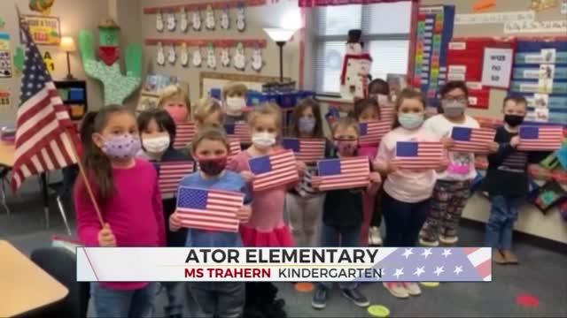 Daily Pledge: Ms. Trahern's Kindergarten Class