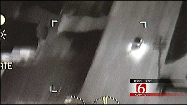 Tulsa Police Helicopter Captures Chase, Arrest Of Burglary Suspect