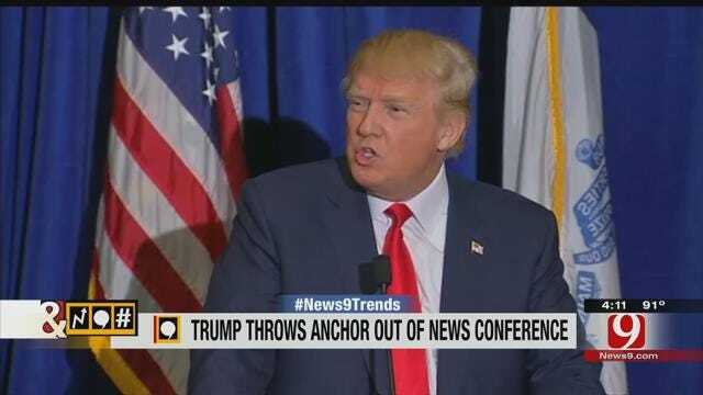 Trends, Topics, & Tags: Trump Throws Anchor Out Of News Conference