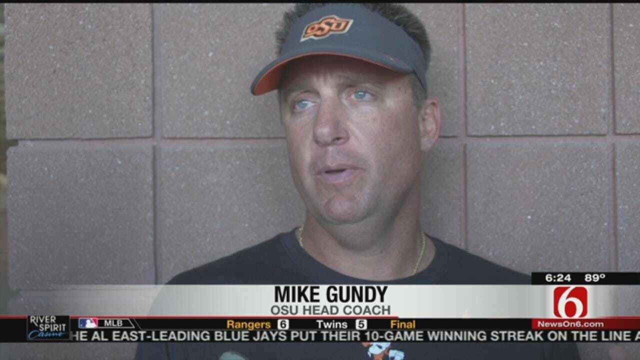 WEB EXTRA: Gundy Says Rennie Childs Stood Out In Cowboys' Closed Scrimmage