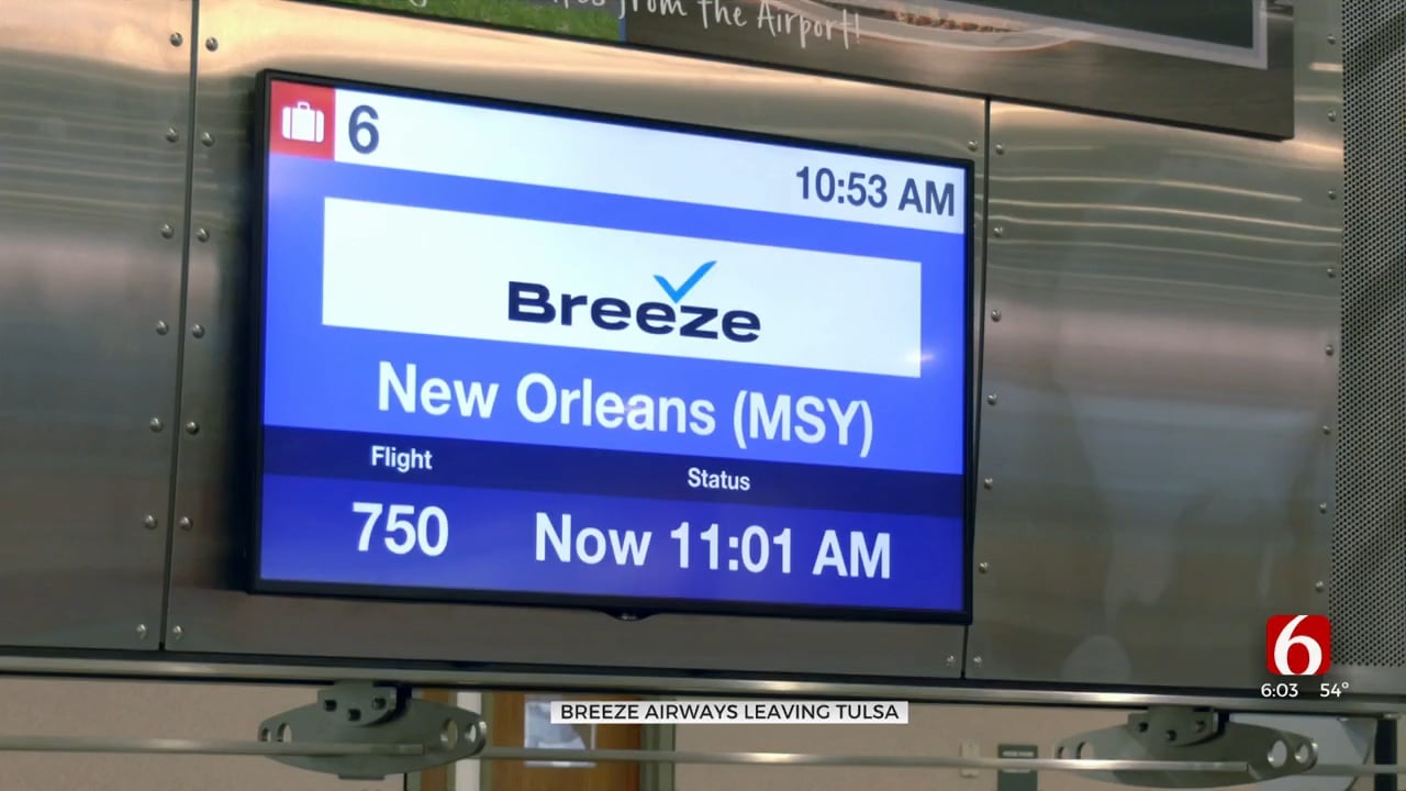 Breeze Airways Leaving Tulsa, Eliminating All Nonstop Flights From Tulsa International Airport