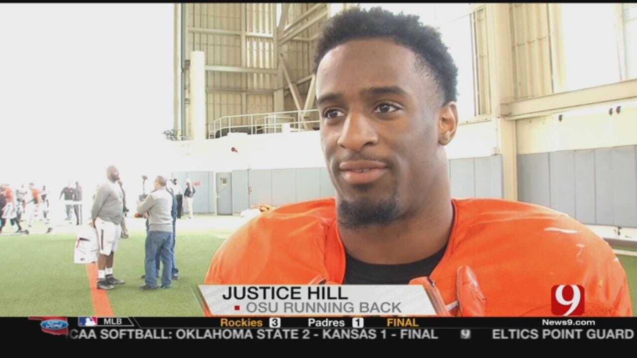 WEB EXTRA: Justice Hill Weighs In On OSU's QB Competition