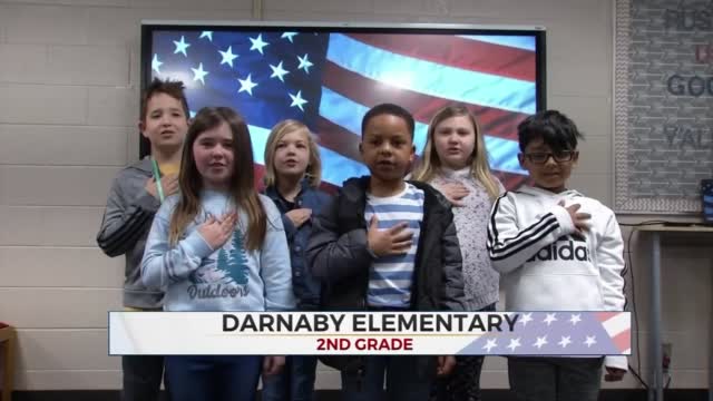Daily Pledge: Students From Darnaby Elementary 2nd Grade Class