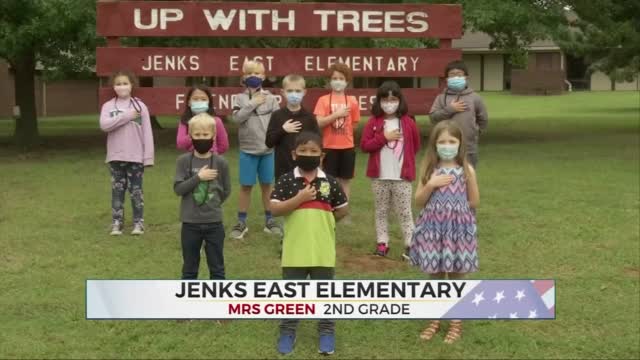 Daily Pledge: Mrs. Green's 2nd Grade Class From Jenks East Elementary
