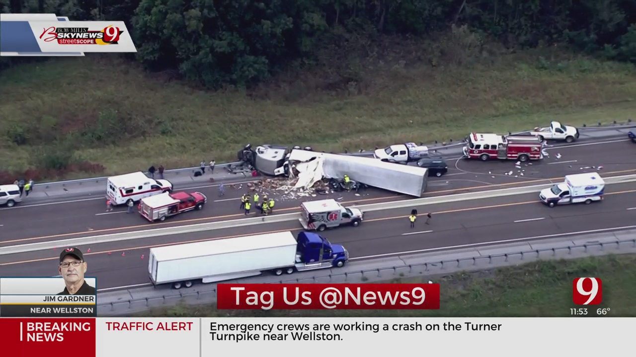 Eastbound Side Of Turner Turnpike Reopens After Semi Rollover Accident