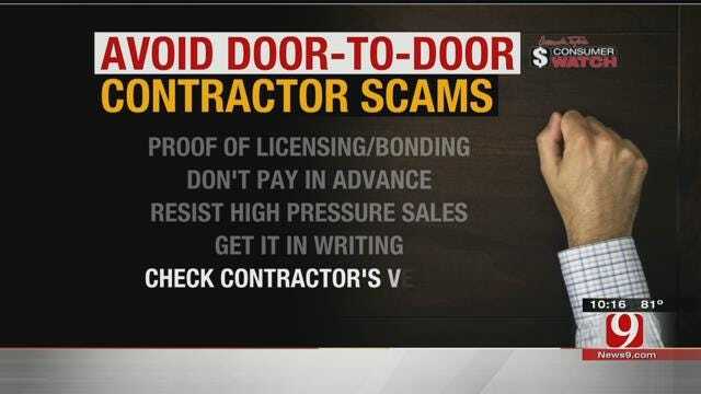 Consumer Watch: Avoiding Door-To-Door Contractor Scams
